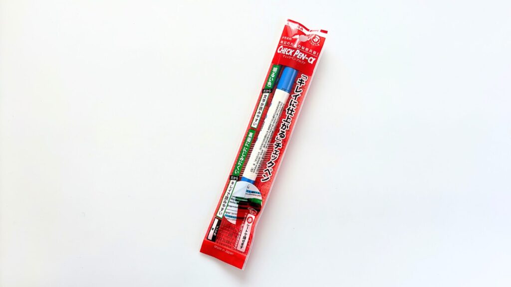 チェックペン α 青
